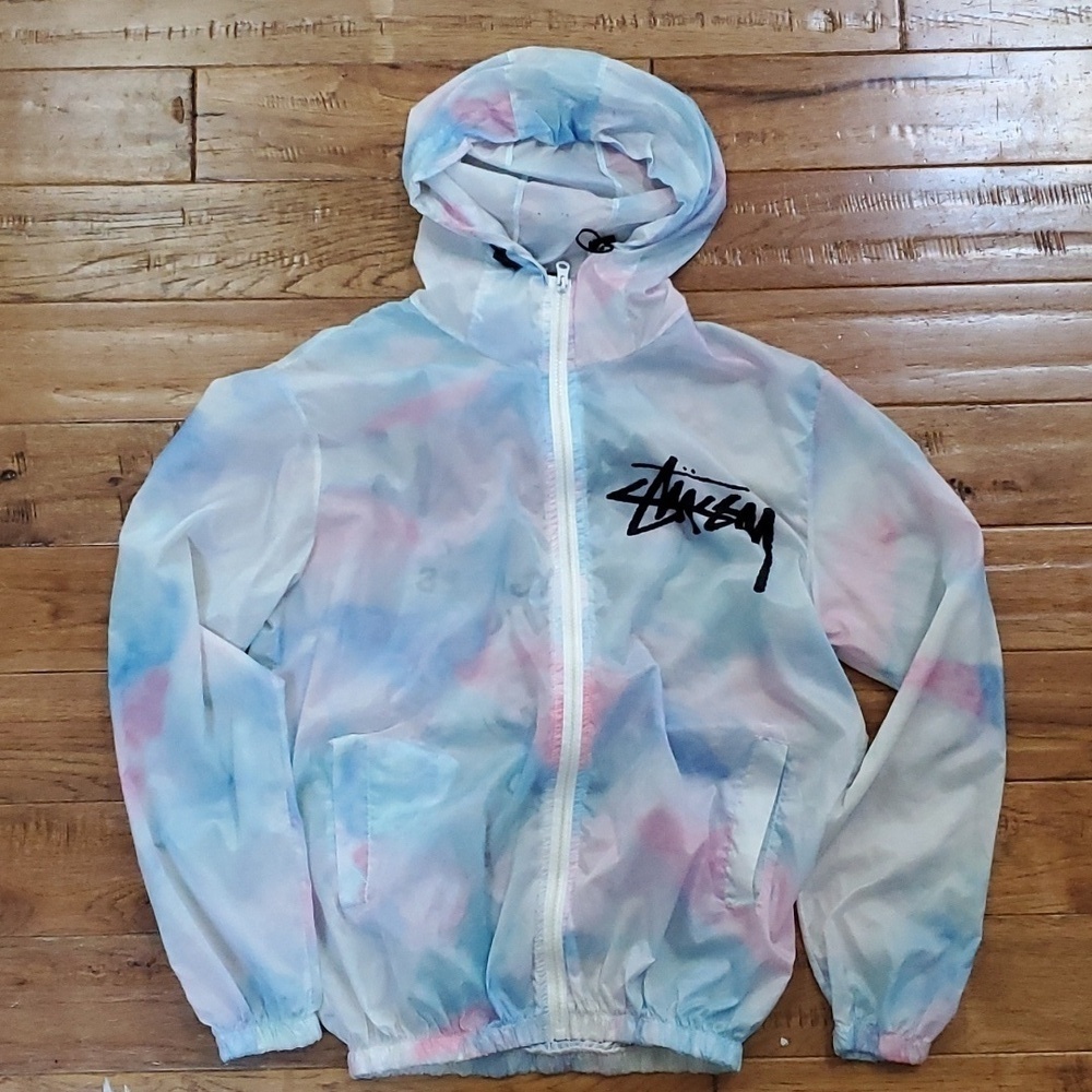 Stussy cotton candy clouds windbreaker jacket